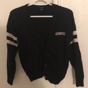 Forever 21 Girl-Gang Black Cardigan